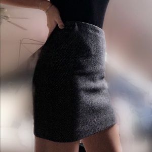 Banana Republic grey wool mini skirt